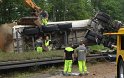 LKW umgestuerzt A 1 Rich Saarbruecken P107